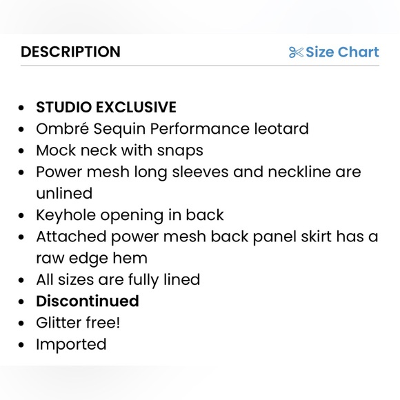 Weissman Ombré Tan Nude Blue Sequins Dress Leotard Dance You Are the Reason NEW - Picture 12 of 12